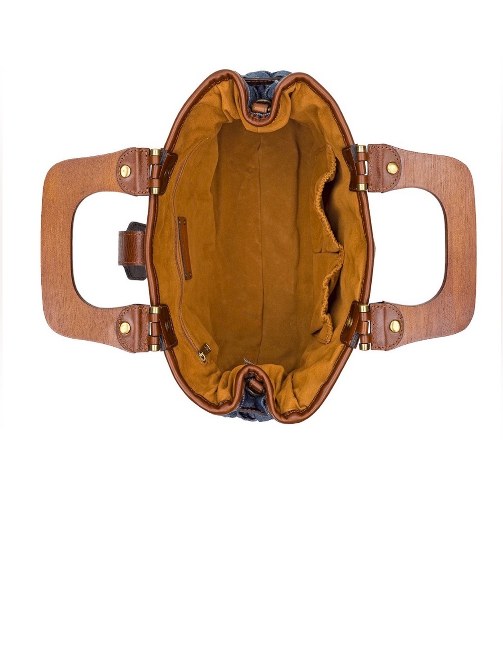Patricia Nash Sancia MD Denim Satchel. - Picture 14 of 15
